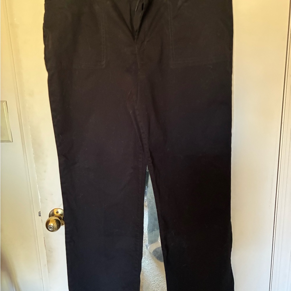 Gloria Vanderbilt Black Straight-Leg Chinos